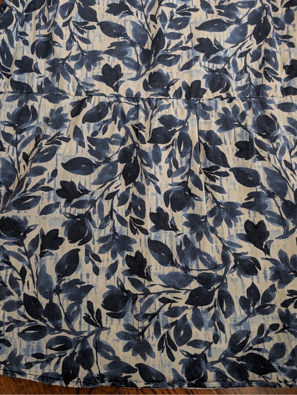 J Jill Pure Jill Blue White Floral Tank Top Tunic Size XL Tall - Picture 2 of 5